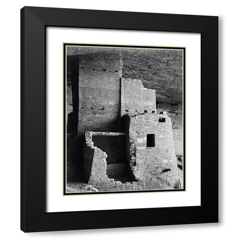 Close-up, Cliff Palace, Mesa Verde National Park, Colorado, 1941 Black Modern Wood Framed Art Print with Double Matting by Adams, Ansel
