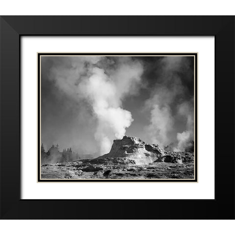 Castle Geyser Cove, Yellowstone National Park, Wyoming, ca. 1941-1942 Black Modern Wood Framed Art Print with Double Matting by Adams, Ansel