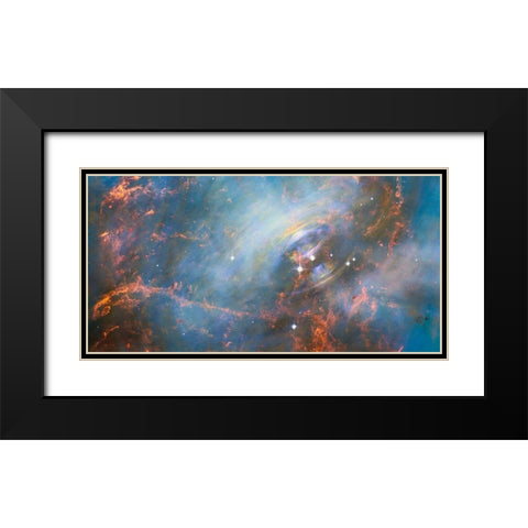 Core of the Crab Nebula Black Modern Wood Framed Art Print with Double Matting by NASA