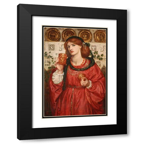The Loving Cup, 1867 Black Modern Wood Framed Art Print with Double Matting by Rossetti, Dante Gabriel