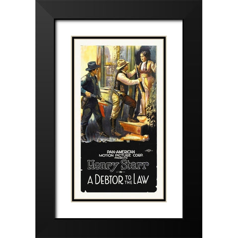 A Debtor To The Law, Henry Starr Black Modern Wood Framed Art Print with Double Matting by Hollywood Photo Archive