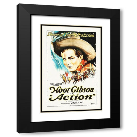 Action Black Modern Wood Framed Art Print with Double Matting by Hollywood Photo Archive