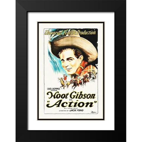 Action Black Modern Wood Framed Art Print with Double Matting by Hollywood Photo Archive