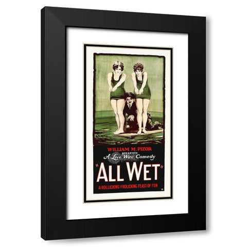 All Wet,  1915 Black Modern Wood Framed Art Print with Double Matting by Hollywood Photo Archive