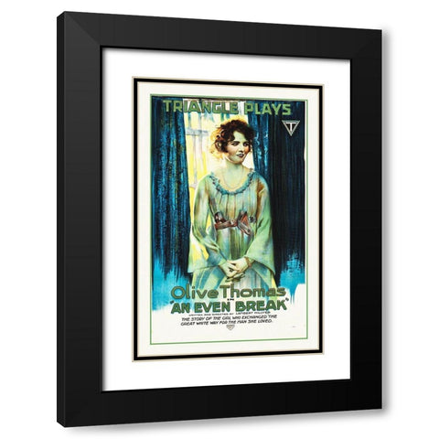 An Even Break, 1917 Black Modern Wood Framed Art Print with Double Matting by Hollywood Photo Archive