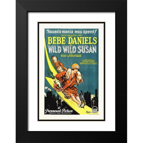 Bebe Danials, Wild Wild Susan, 1925 Black Modern Wood Framed Art Print with Double Matting by Hollywood Photo Archive