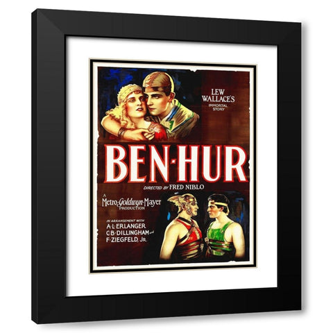 Ben Hur, 1925 Black Modern Wood Framed Art Print with Double Matting by Hollywood Photo Archive