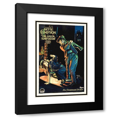 Betty Compson, The Green Temptation, 1922 Black Modern Wood Framed Art Print with Double Matting by Hollywood Photo Archive