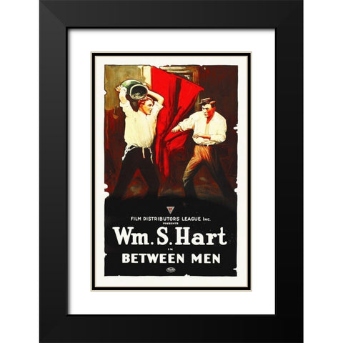 Between Men, 1915 Black Modern Wood Framed Art Print with Double Matting by Hollywood Photo Archive