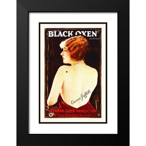 Black Oxen, 1924 Black Modern Wood Framed Art Print with Double Matting by Hollywood Photo Archive