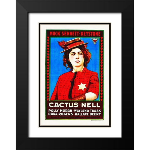 Cactus Nell, 1917 Black Modern Wood Framed Art Print with Double Matting by Hollywood Photo Archive
