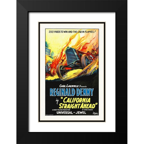 California Straight Ahead, 1925 Black Modern Wood Framed Art Print with Double Matting by Hollywood Photo Archive