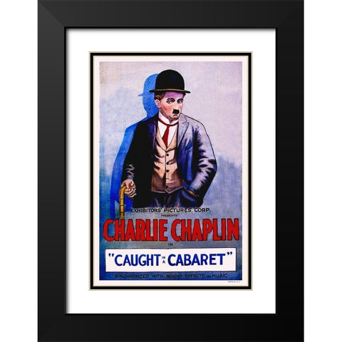 Chaplin, Caught in a Cabaret Black Modern Wood Framed Art Print with Double Matting by Hollywood Photo Archive