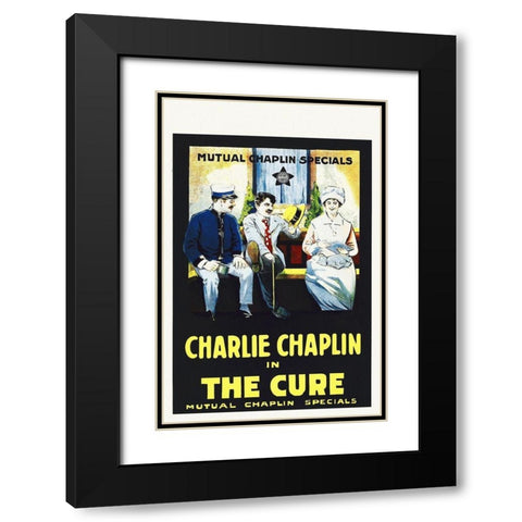 Chaplin, Charlie, The Cure Black Modern Wood Framed Art Print with Double Matting by Hollywood Photo Archive