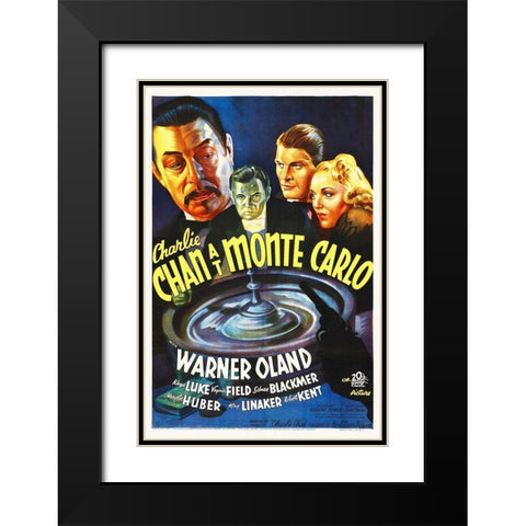 Charlie Chan at Monte Carlo, 1937 Black Modern Wood Framed Art Print with Double Matting by Hollywood Photo Archive