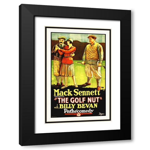 The Golf Nut Black Modern Wood Framed Art Print with Double Matting by Hollywood Photo Archive