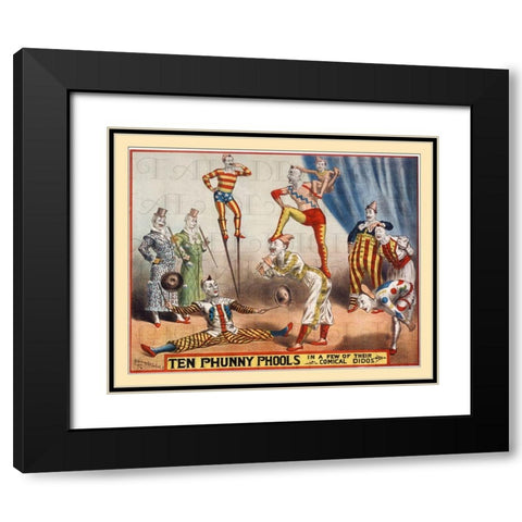 Ten Phunny Fools Black Modern Wood Framed Art Print with Double Matting by Hollywood Photo Archive