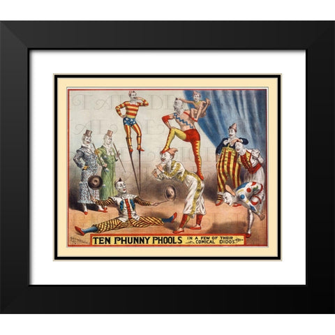 Ten Phunny Fools Black Modern Wood Framed Art Print with Double Matting by Hollywood Photo Archive