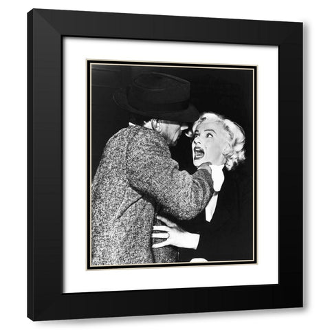 Marilyn Monroe Black Modern Wood Framed Art Print with Double Matting by Hollywood Photo Archive