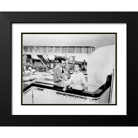 Cary Grant - An Affair to Remember Black Modern Wood Framed Art Print with Double Matting by Hollywood Photo Archive