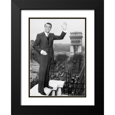Cary Grant Black Modern Wood Framed Art Print with Double Matting by Hollywood Photo Archive
