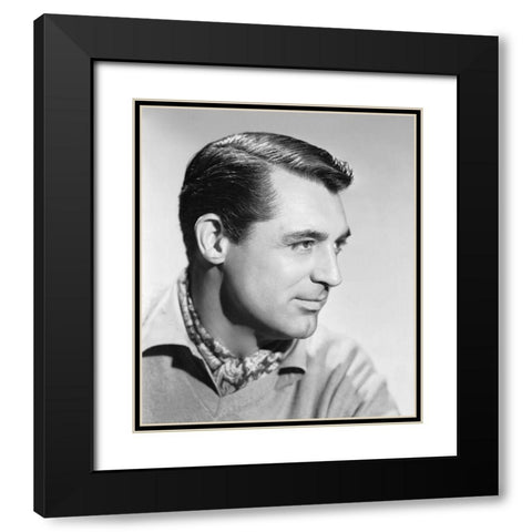 Cary Grant Black Modern Wood Framed Art Print with Double Matting by Hollywood Photo Archive