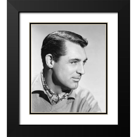 Cary Grant Black Modern Wood Framed Art Print with Double Matting by Hollywood Photo Archive