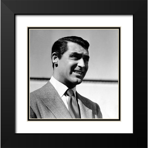Cary Grant Black Modern Wood Framed Art Print with Double Matting by Hollywood Photo Archive