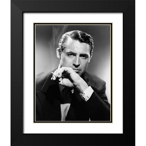 Cary Grant Black Modern Wood Framed Art Print with Double Matting by Hollywood Photo Archive