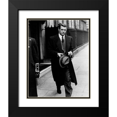 Cary Grant Black Modern Wood Framed Art Print with Double Matting by Hollywood Photo Archive