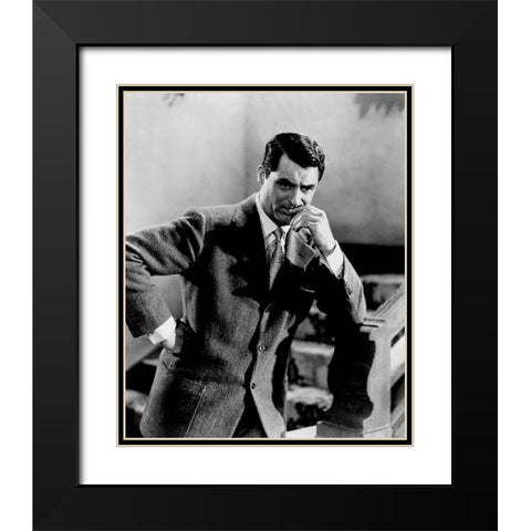 Cary Grant Black Modern Wood Framed Art Print with Double Matting by Hollywood Photo Archive