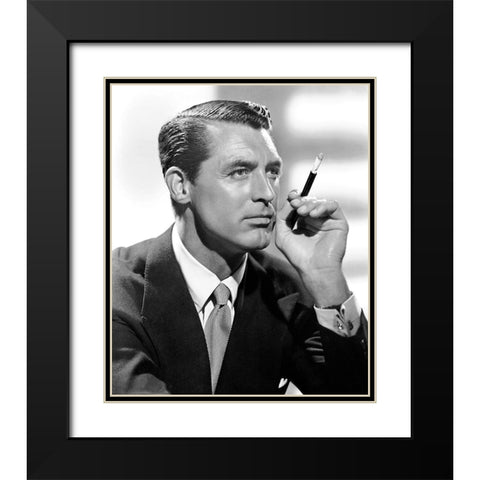 Cary Grant Black Modern Wood Framed Art Print with Double Matting by Hollywood Photo Archive