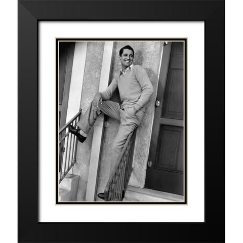 Cary Grant Black Modern Wood Framed Art Print with Double Matting by Hollywood Photo Archive