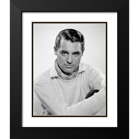 Cary Grant Black Modern Wood Framed Art Print with Double Matting by Hollywood Photo Archive