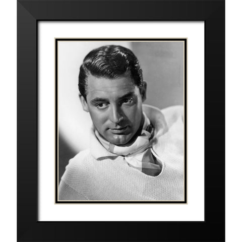 Cary Grant Black Modern Wood Framed Art Print with Double Matting by Hollywood Photo Archive