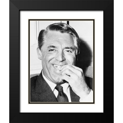 Cary Grant Black Modern Wood Framed Art Print with Double Matting by Hollywood Photo Archive
