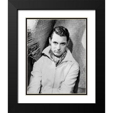 Cary Grant - In Paris Black Modern Wood Framed Art Print with Double Matting by Hollywood Photo Archive
