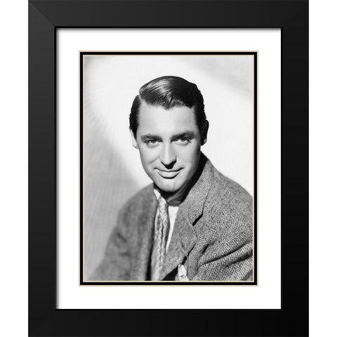 Cary Grant Black Modern Wood Framed Art Print with Double Matting by Hollywood Photo Archive