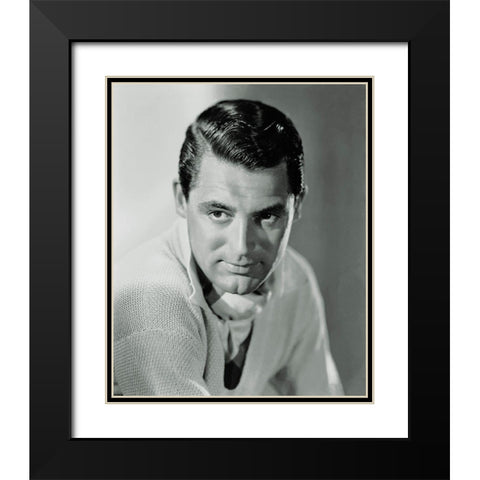 Cary Grant Black Modern Wood Framed Art Print with Double Matting by Hollywood Photo Archive