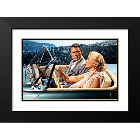 Cary Grant - To Catch A Thief Black Modern Wood Framed Art Print with Double Matting by Hollywood Photo Archive