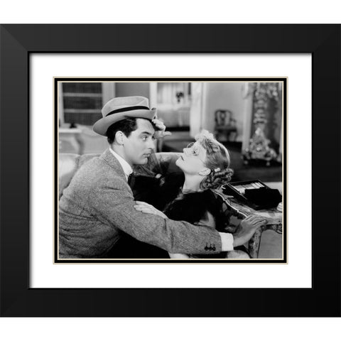 Cary Grant with Francis Drake - Ladies Should Listen Black Modern Wood Framed Art Print with Double Matting by Hollywood Photo Archive