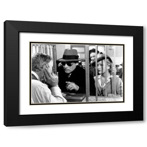 Cary Grant with Priscilla Lane - Arsenic and Old Lace Black Modern Wood Framed Art Print with Double Matting by Hollywood Photo Archive