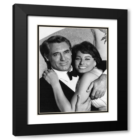 Cary Grant with Sophia Loren - Houseboat Black Modern Wood Framed Art Print with Double Matting by Hollywood Photo Archive