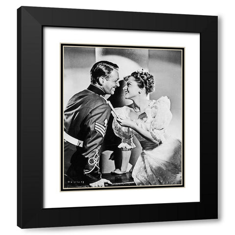 Douglas Fairbanks with Joan Fontaine - Gunga Din Black Modern Wood Framed Art Print with Double Matting by Hollywood Photo Archive