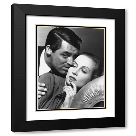 Cary Grant with Carole Lombard Black Modern Wood Framed Art Print with Double Matting by Hollywood Photo Archive