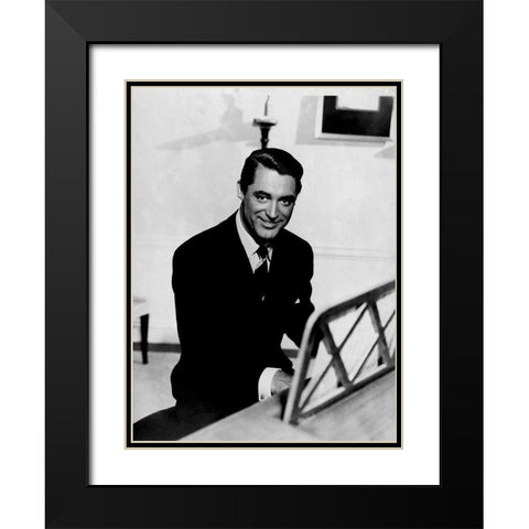 Cary Grant - The Awful Truth Black Modern Wood Framed Art Print with Double Matting by Hollywood Photo Archive