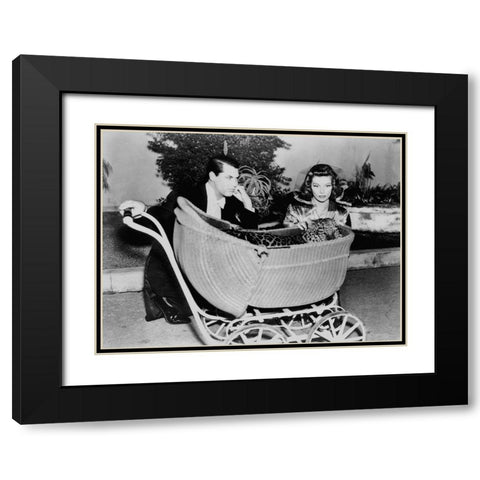 Cary Grant - Bringing Up Baby Black Modern Wood Framed Art Print with Double Matting by Hollywood Photo Archive