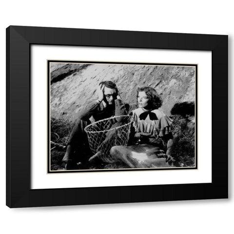 Cary Grant - Bringing Up Baby Black Modern Wood Framed Art Print with Double Matting by Hollywood Photo Archive