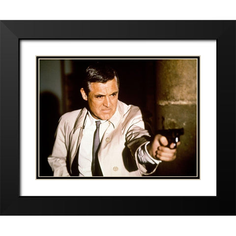 Cary Grant - Charade Black Modern Wood Framed Art Print with Double Matting by Hollywood Photo Archive