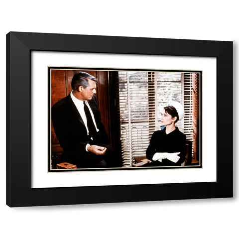 Cary Grant - Charade Black Modern Wood Framed Art Print with Double Matting by Hollywood Photo Archive